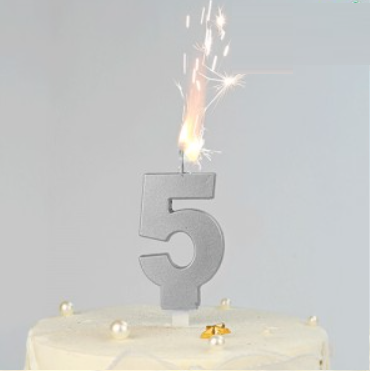 Vela bengala PLATEADA N5