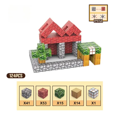 Bloques minecraft imantados x124 piezas aprox. (JK30782)