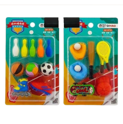Goma de borrar DEPORTE x6 unidades (QH-8722)