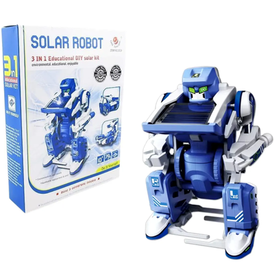 Robot transformer 3 en 1 para armar solar