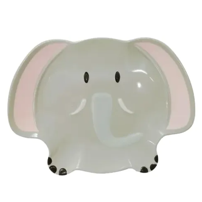 Plato de melamina ELEFANTE GRIS