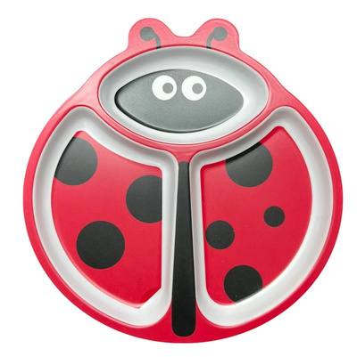 Plato con separadores MARIQUITA ROJA de melamina