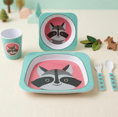 Set x5 unidades MAPACHE de melamina