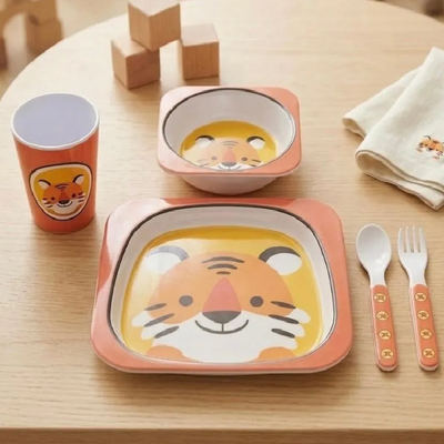 Set x5 unidades TIGRE de melamina