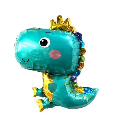 Globo dino corona aqua 70cm aprox