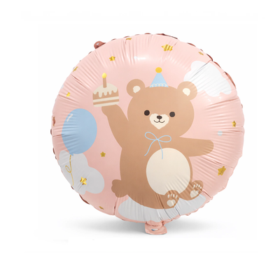 Globo osito redondo ROSA 45cm aprox.