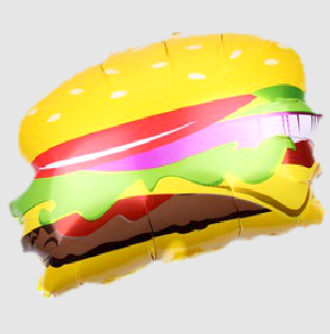 Globo hamburguesa 49x54cm aprox.