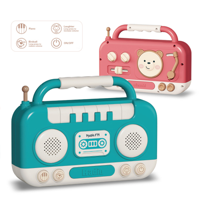 Radio teclado musical con luz y sonido (698509W)