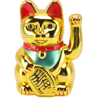 Gato de la fortuna a pilas GIGANTE 20cm aprox.