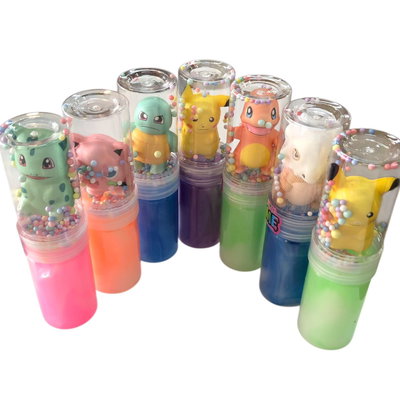 Slime glitter con squishy POKEMÓN 20cm