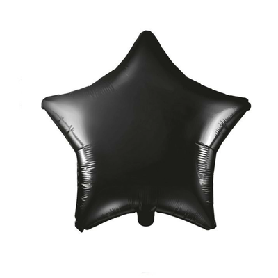 Globo estrella mediana NEGRA 25cm aprox x1 unidad