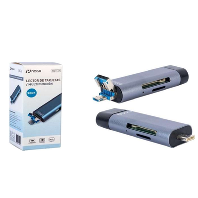 Lector de memoria 5 en 1 TIPO C USB MICRO USB WIN MAC en caja (NGH-49)