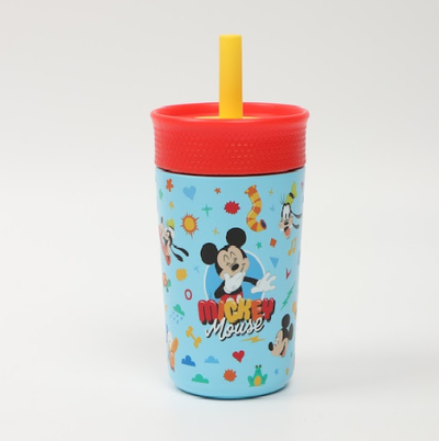 Vaso térmico infantil MICKEY con sorbete de silicona 350ml (DMK8371)