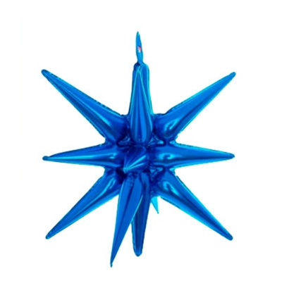 Globo estrella 14 puntas AZUL 4D 55cm
