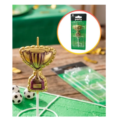 Vela metalizada COPA dorada en blister x1 unidad