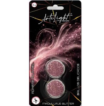 Set maquillaje glitter x2 ROSA