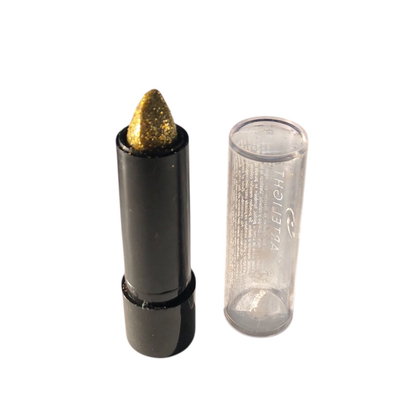 Labial dorado glitter x1 unidad en blister