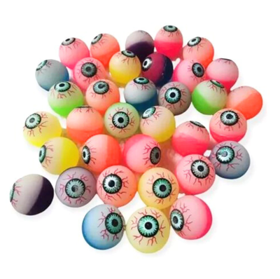Pelota saltarina ojito 27mm x5 unidades (ideal para sorpresitas)