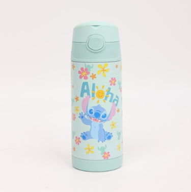 Botella térmica infantil STITCH con sorbete de silicona 300ml (DLS8354)