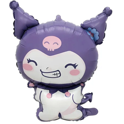 Globo kuromi lila ojos cerrados 52cm aprox.