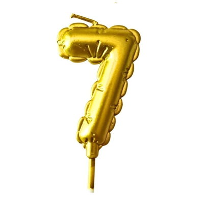 Vela numero globo DORADO 13cm N7