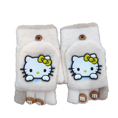 Guantes natural SIN DEDOS para niños KITTY (2-4 años)