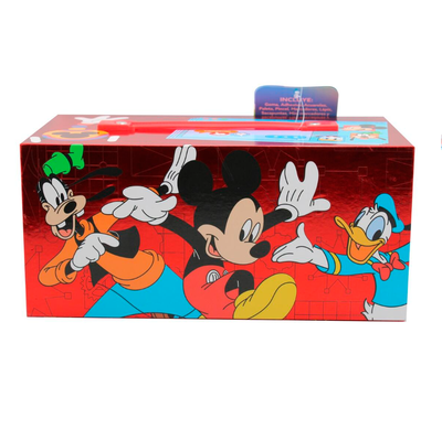 Set de arte infantil maletín CAJONES de ALUMINIO MICKEY x54 piezas (KM887)