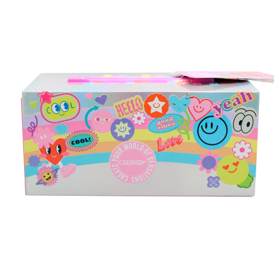 Set de arte infantil maletín CAJONES de ALUMINIO LOVE x54 piezas (CK842)