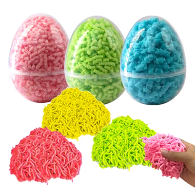 Squishy sensorial gusano en HUEVO 10cm