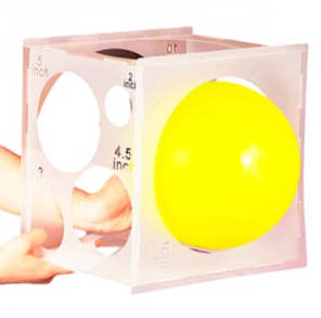 Cubo calibre de plástico para globos