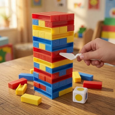 Juego de mesa bloques jenga de plástico