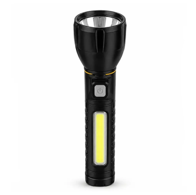 Linterna recargable tipo c con luz COB 10cm en blister (SF-502A)