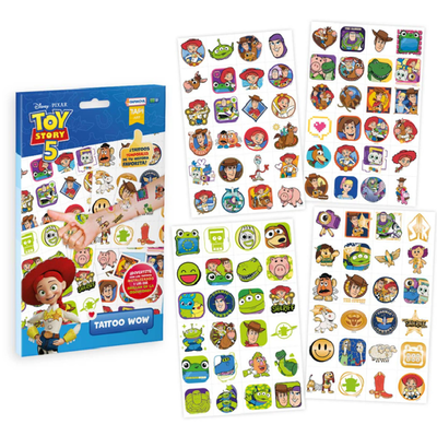 Tatuaje TOY STORY 5 x4 unidades incluyen metalizados y brillan en la oscuridad (DTS17935)