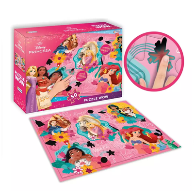 Rompecabezas PRINCESAS 50 piezas en caja con piezas termosensibles (DPU00679)