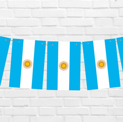 Guirnalda bandera Argentina 10 figuras x1 unidad