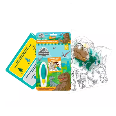 Libro JURASSIC WORLD AGUA WOW para colorear incluye un lápiz mágico y actividades (UJW01028)
