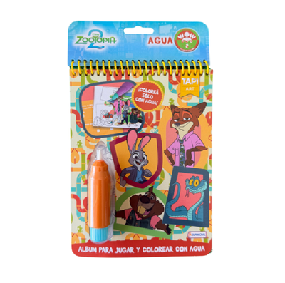 Libro ZOOTOPIA 2 AGUA WOW para colorear incluye un lápiz mágico y actividades (DZO01245)
