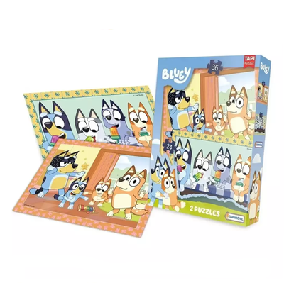 Rompecabezas BLUEY 2 puzzles de 24 y 36 piezas en caja (BLU01193)