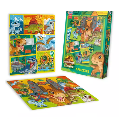 Rompecabezas JURASSIC WORLD 2 puzzles de 24 y 36 piezas en caja (UJW11027)