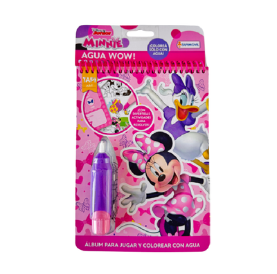 Libro MINNIE AGUA WOW para colorear incluye un lápiz mágico y actividades (DCH07656)