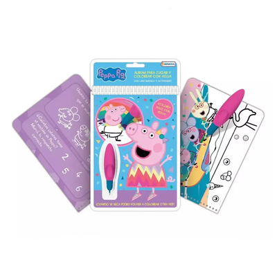 Libro PEPPA PIG AGUA WOW para colorear incluye un lápiz mágico y actividades (EPP06348)