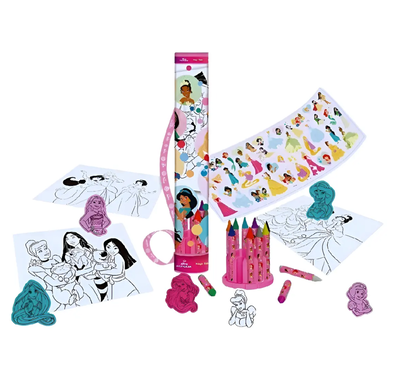 Mega tubo set de arte para colorear PRINCESAS (DJU07584)
