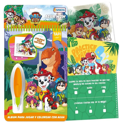 Libro PAW PATROL AGUA WOW para colorear incluye un lápiz mágico y actividades (SPC19930)