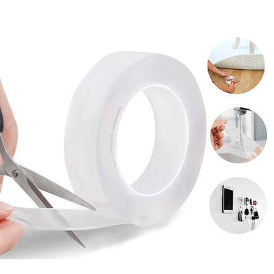 Cinta bifaz TRANSPARENTE 5m en caja