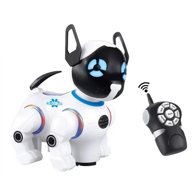 Perro robot bailarín X-BOT a control remoto a pilas