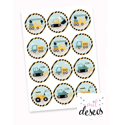Sticker Construcción x12