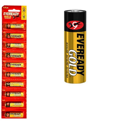 Pila EVEREADY alcalina gold AA blister x10 unidades