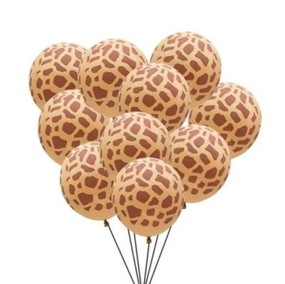 Globo de latex estampado x5 unidades JIRAFA