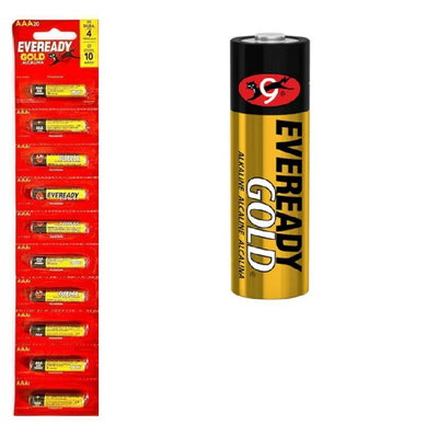 Pila EVEREADY alcalina gold AAA blister x10 unidades