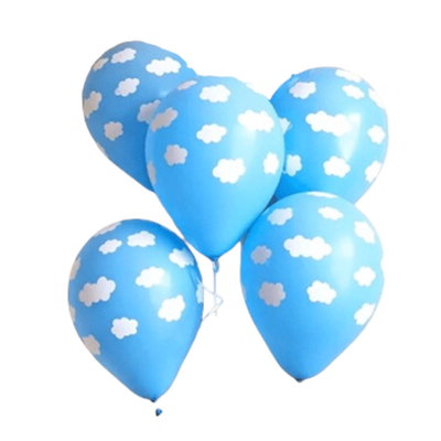 Globo de latex estampado x5 unidades NUBE